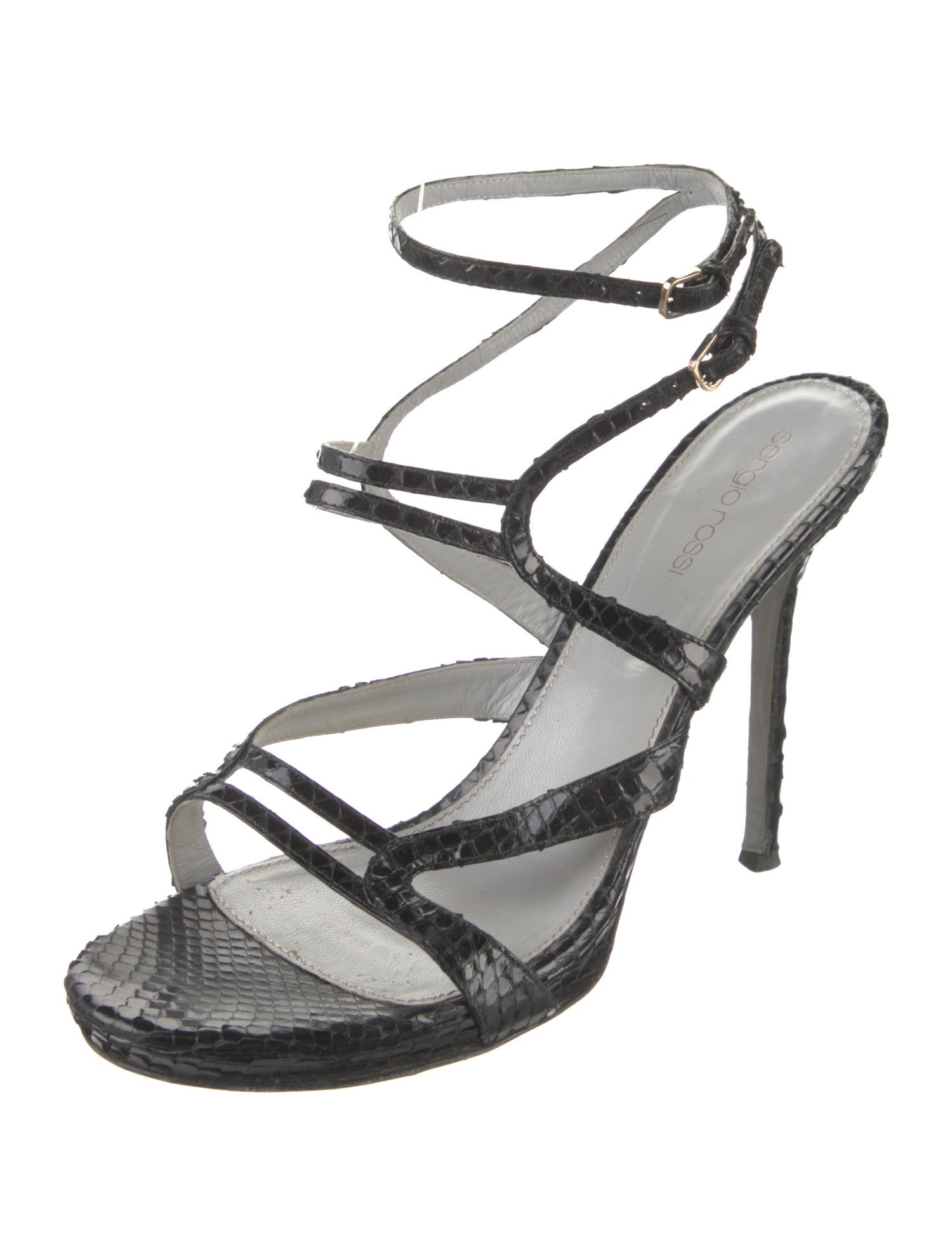 Sergio Rossi Snakeskin Sandals