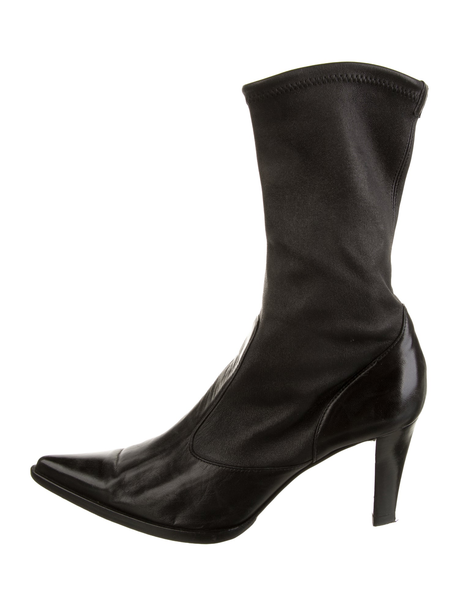 Sergio Rossi Leather Sock Boots