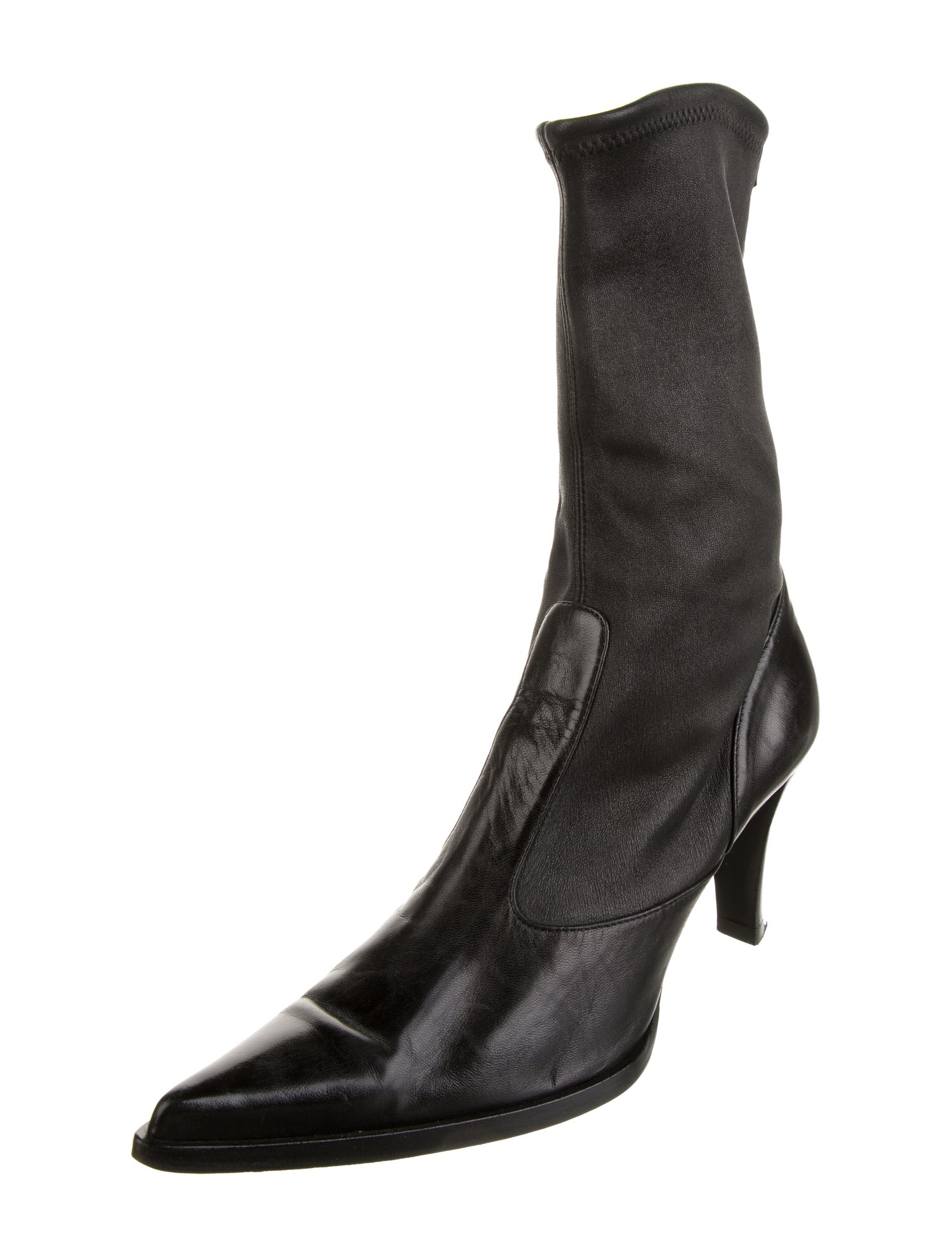 Sergio Rossi Leather Sock Boots