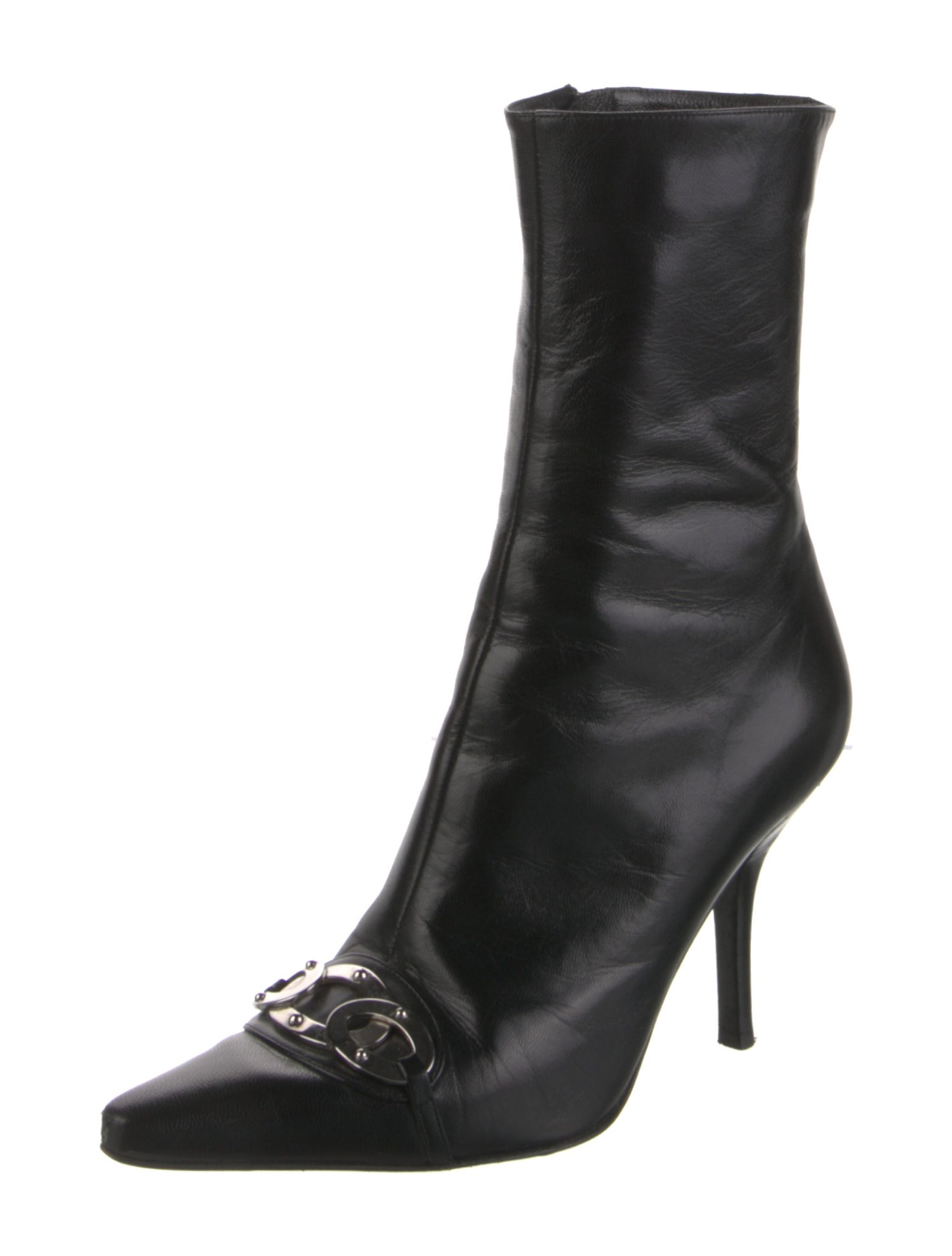 Sergio Rossi Leather Sock Boots
