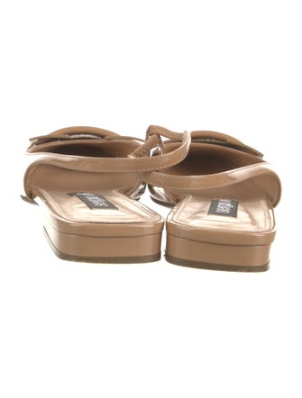 Sergio Rossi Patent Leather Slingback Flats