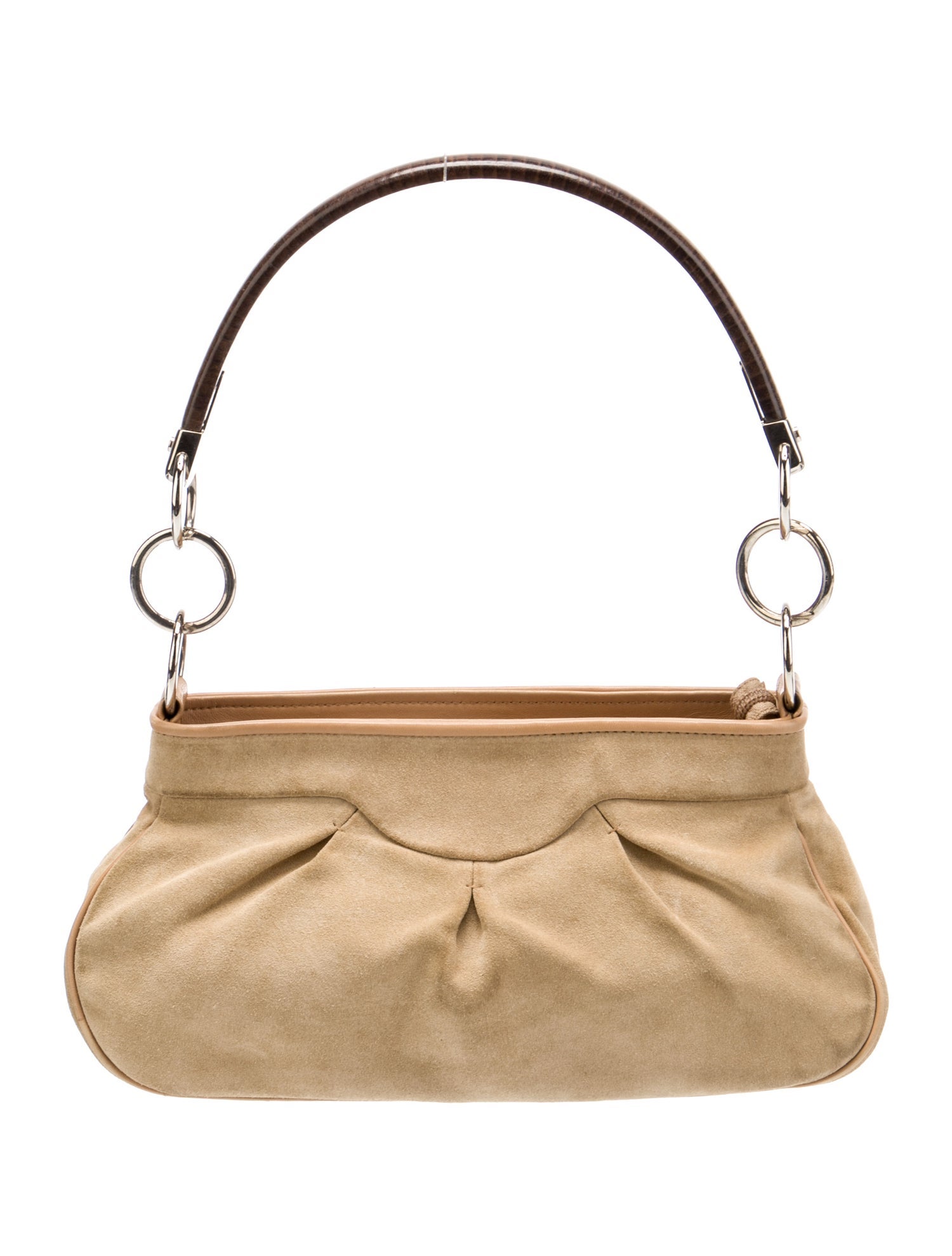 Sergio Rossi Suede Top Handle Bag