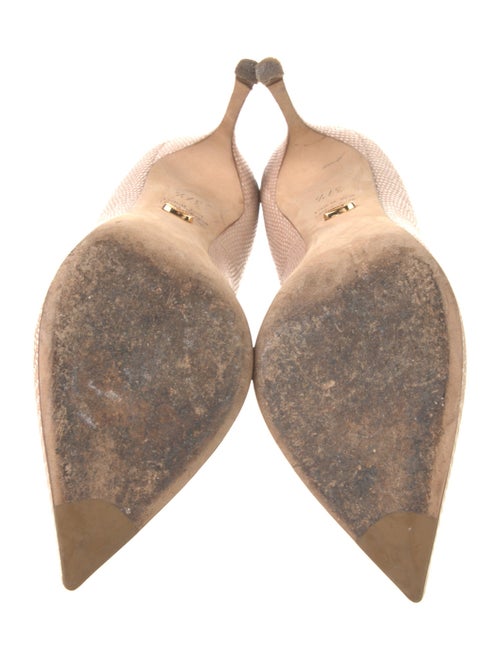 Sergio Rossi Embossed Leather Animal Print Pumps