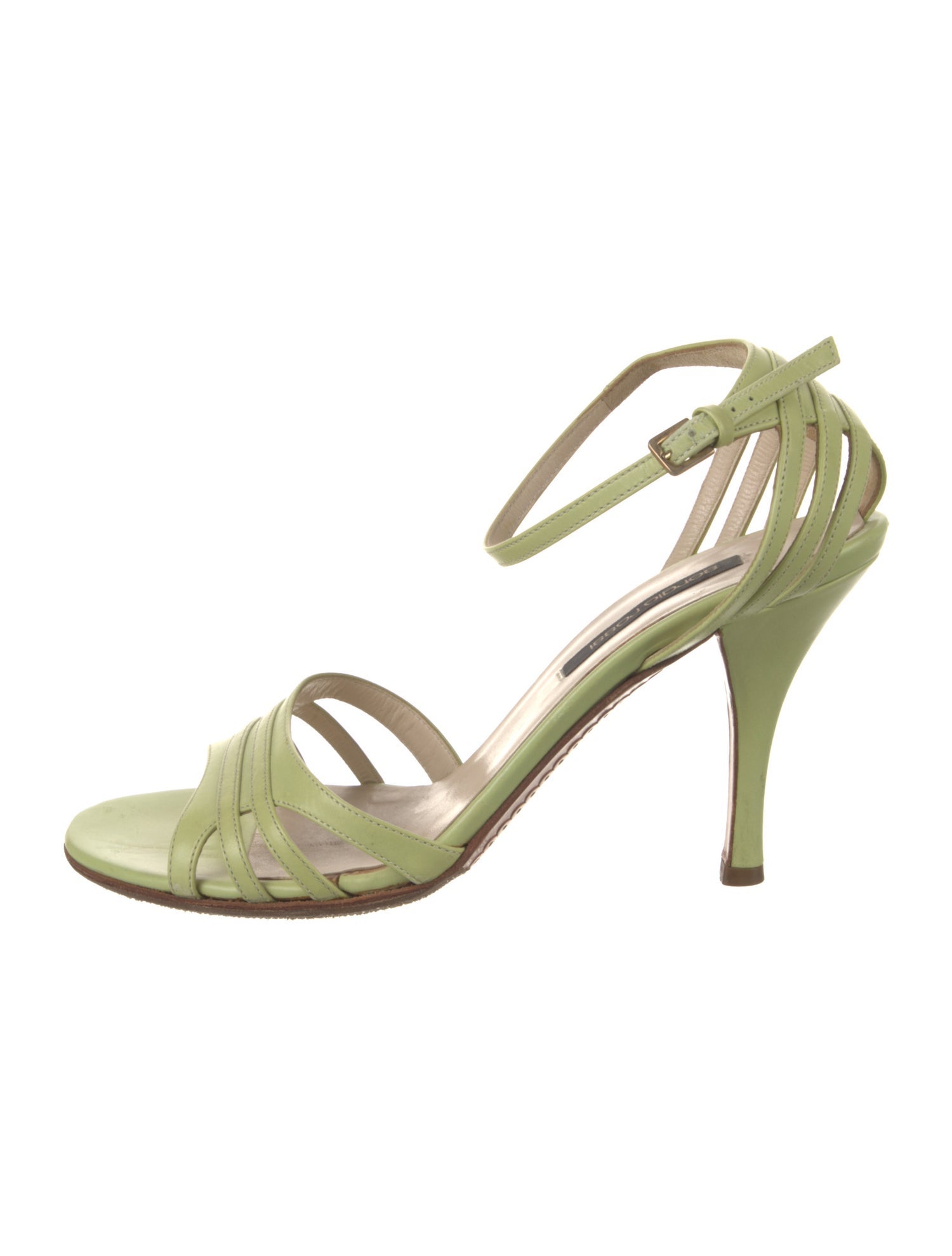 Sergio Rossi Leather Slingback Sandals