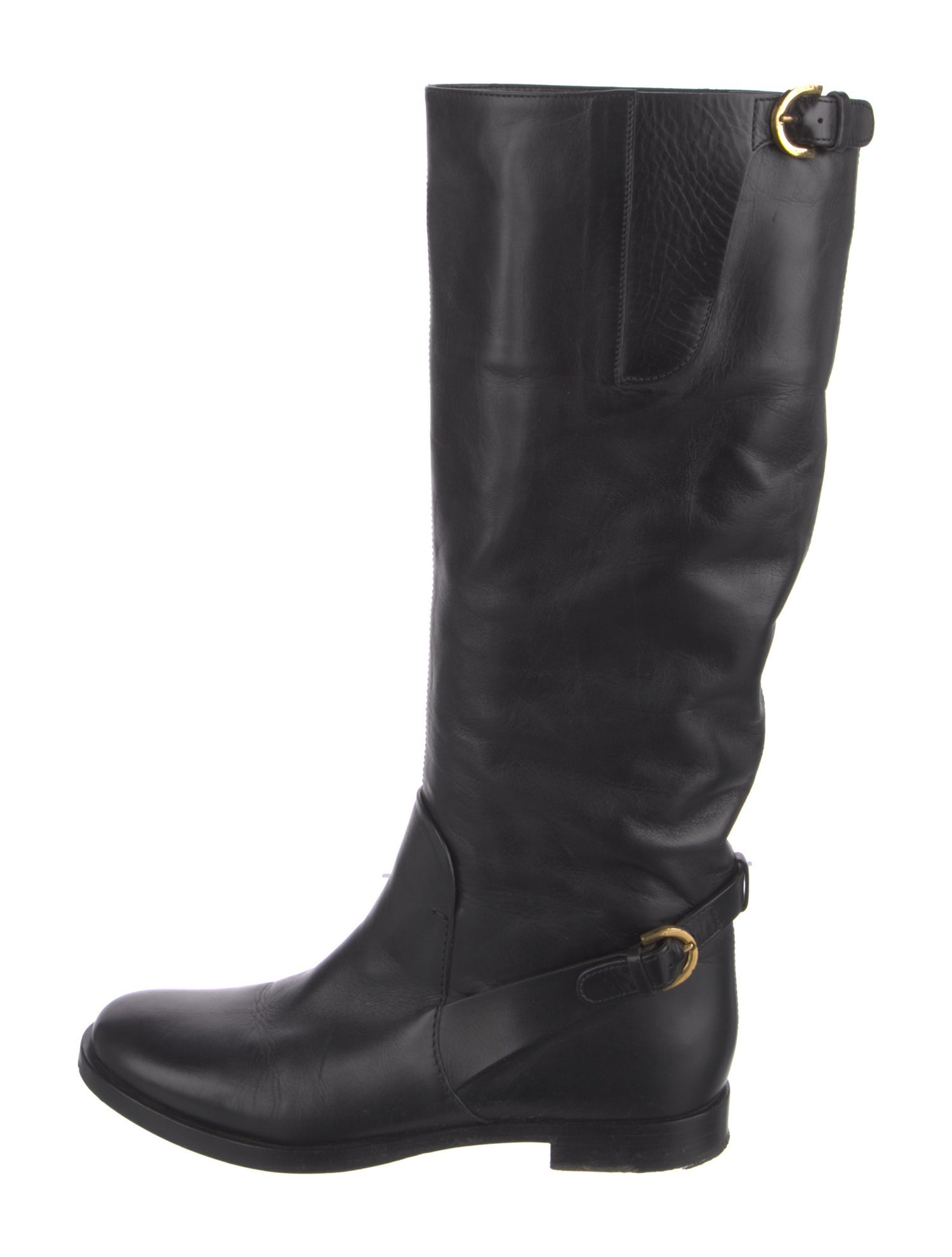 Sergio Rossi Leather Riding Boots