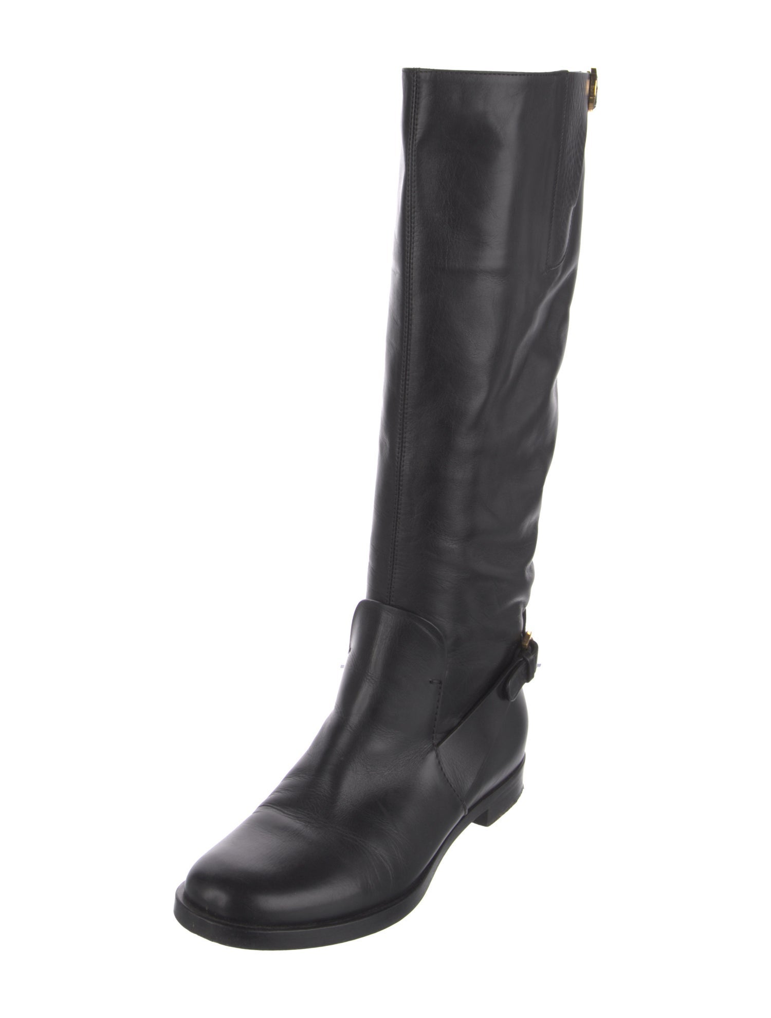 Sergio Rossi Leather Riding Boots