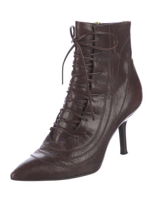 Sergio Rossi Leather Lace-Up Boots