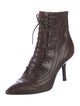 Sergio Rossi Leather Lace-Up Boots