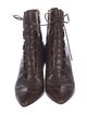 Sergio Rossi Leather Lace-Up Boots
