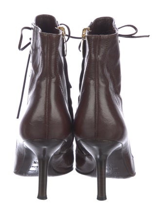 Sergio Rossi Leather Lace-Up Boots