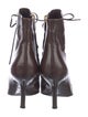 Sergio Rossi Leather Lace-Up Boots