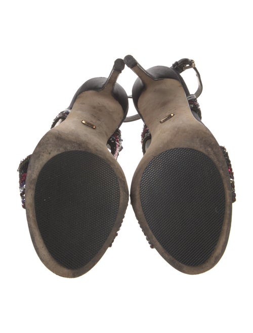 Sergio Rossi Sequins Striped Slingback Sandals