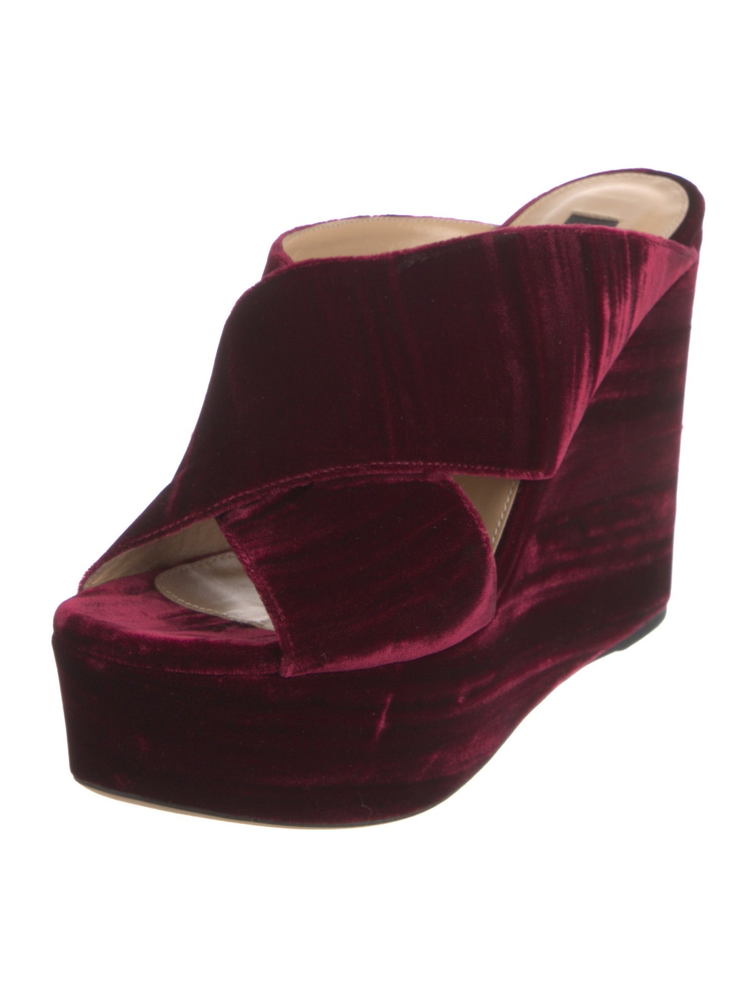 Sergio Rossi Velvet Slides