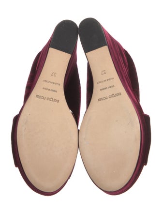 Sergio Rossi Velvet Slides