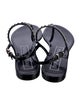 Sergio Rossi Rubber Studded Accents T-Strap Sandals