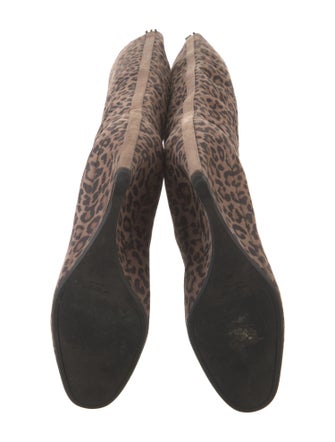 Sergio Rossi Suede Animal Print Boots