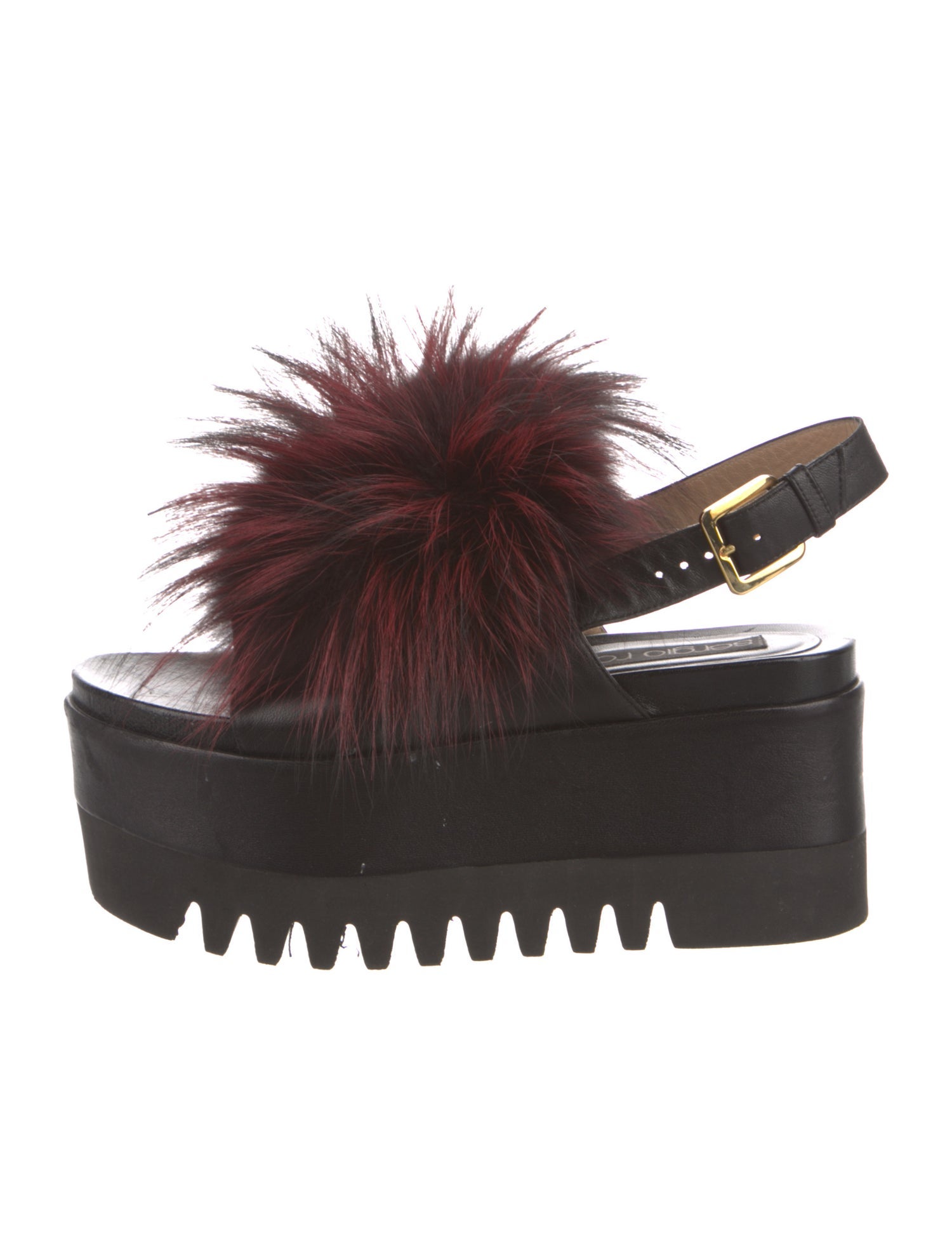 Sergio Rossi Leather Slingback Sandals