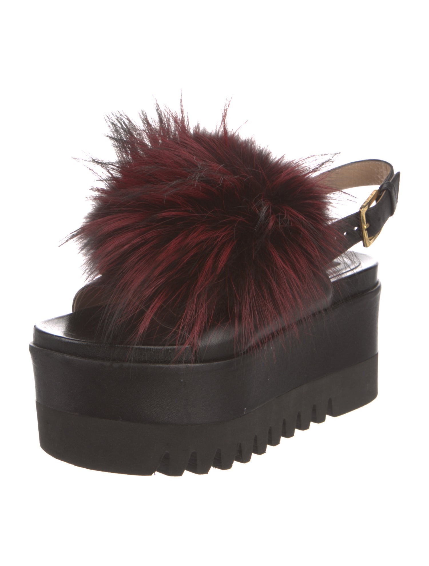 Sergio Rossi Leather Slingback Sandals