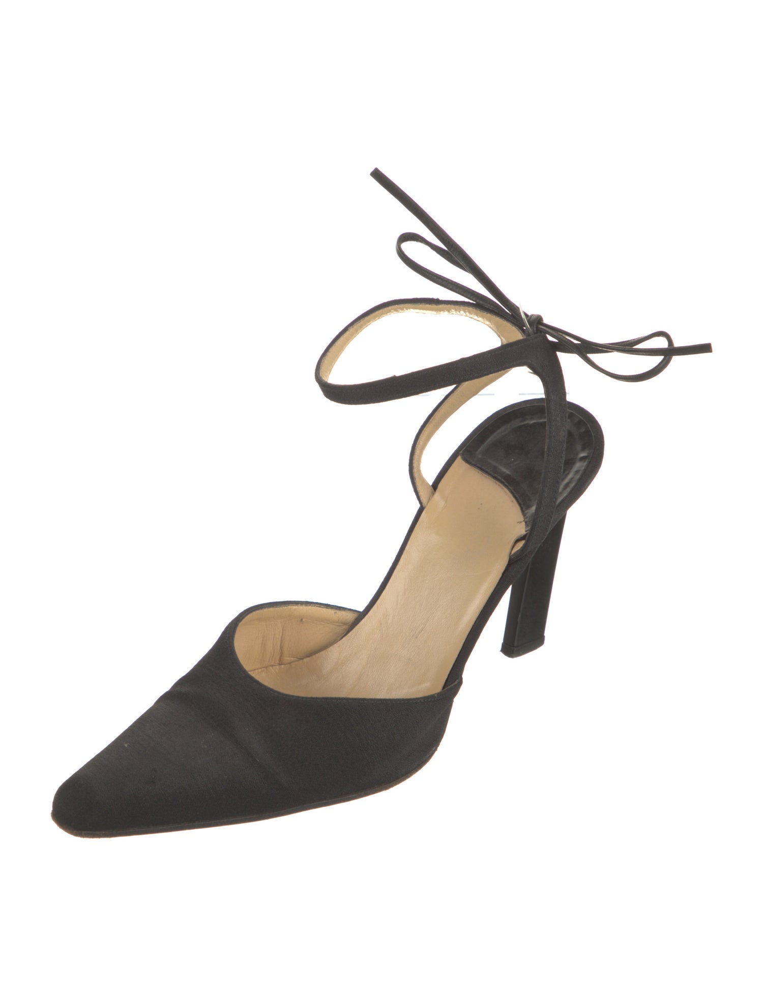 Sergio Rossi Leather Trim Embellishment Slingback Pumps