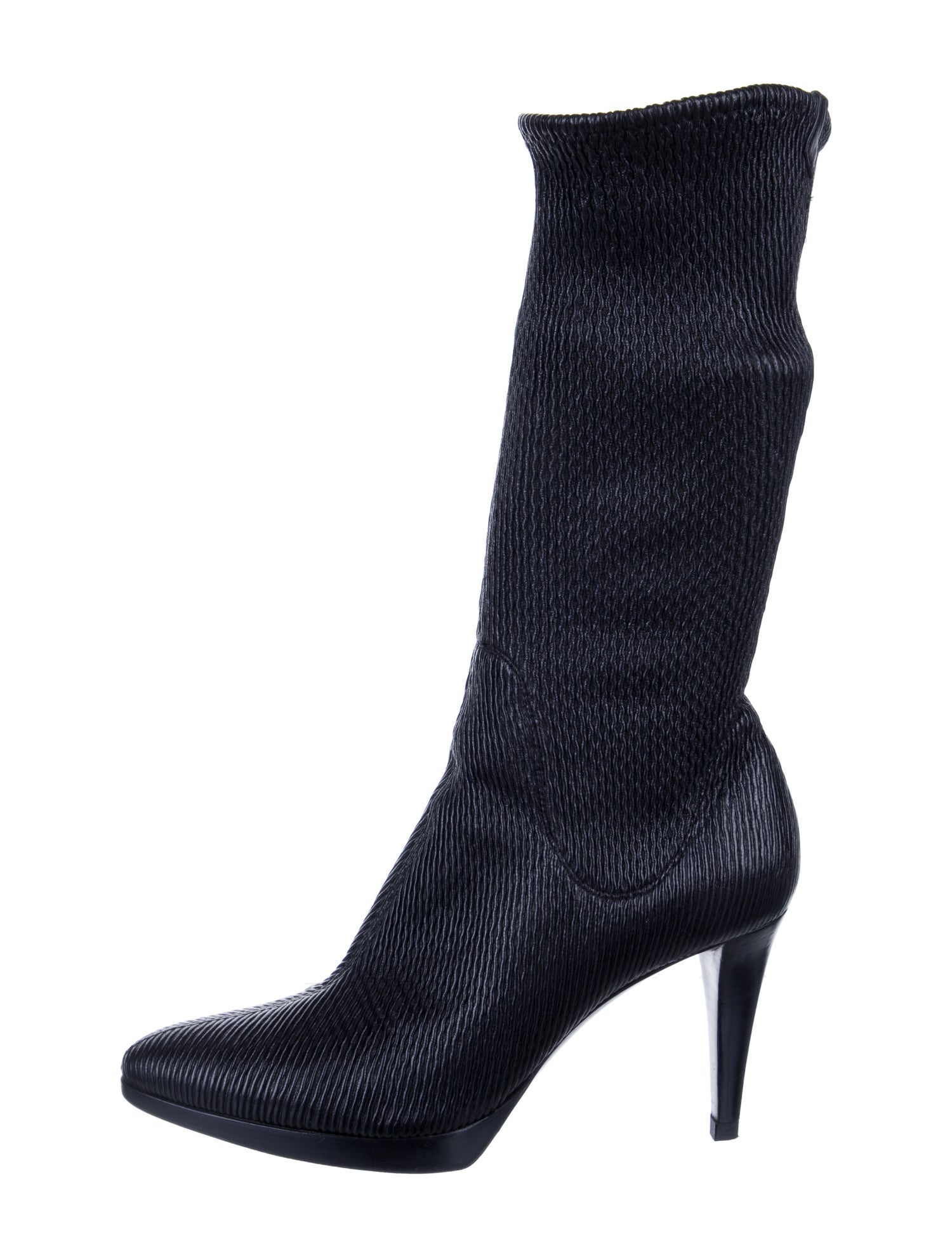 Sergio Rossi Leather Sock Boots