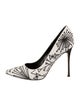 Sergio Rossi Canvas Printed Pumps
