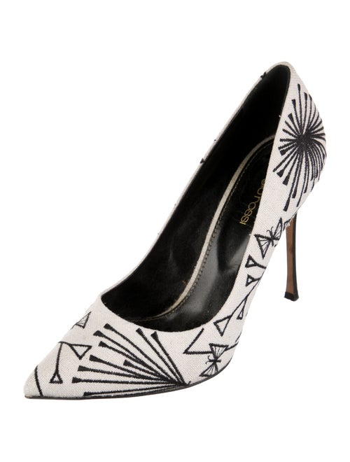 Sergio Rossi Canvas Printed Pumps