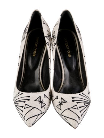 Sergio Rossi Canvas Printed Pumps