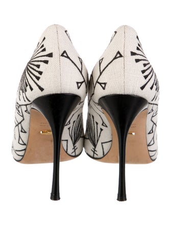 Sergio Rossi Canvas Printed Pumps