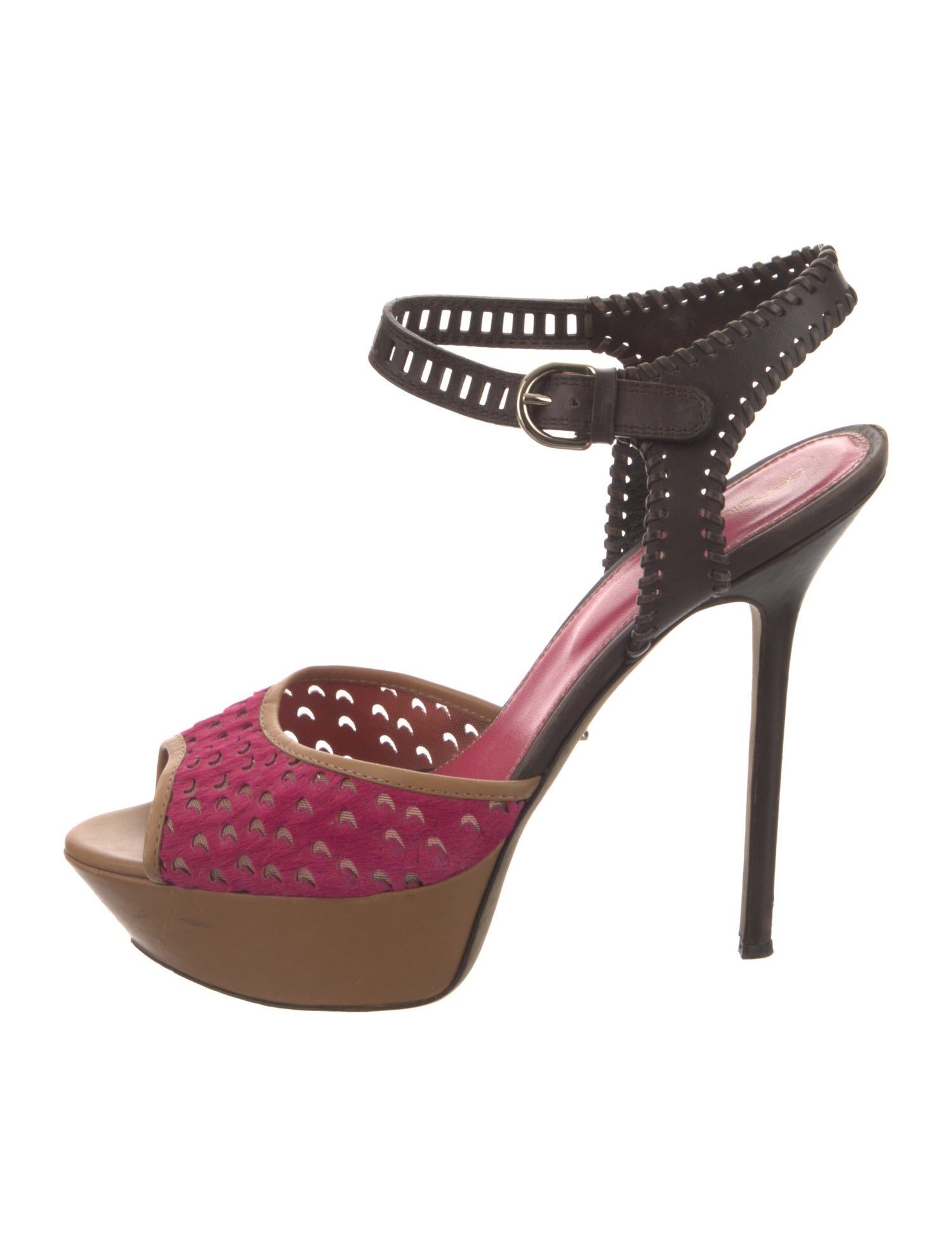 Sergio Rossi Leather Printed Sandals