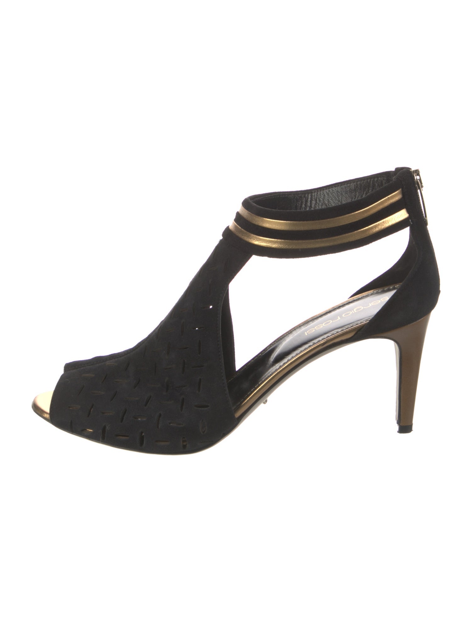 Sergio Rossi Suede T-Strap Pumps