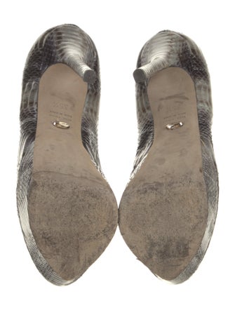 Sergio Rossi Python Animal Print Pumps