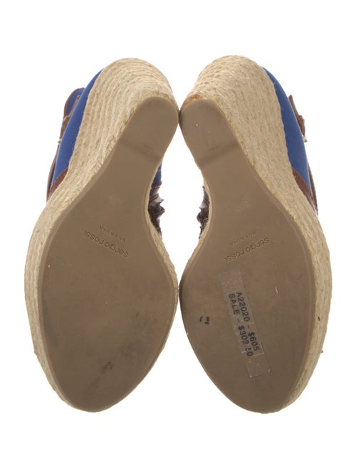 Sergio Rossi Canvas Colorblock Pattern Pumps