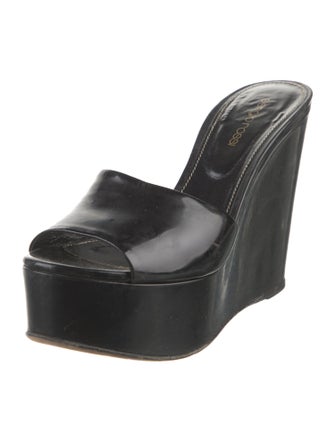 Sergio Rossi Patent Leather Slides