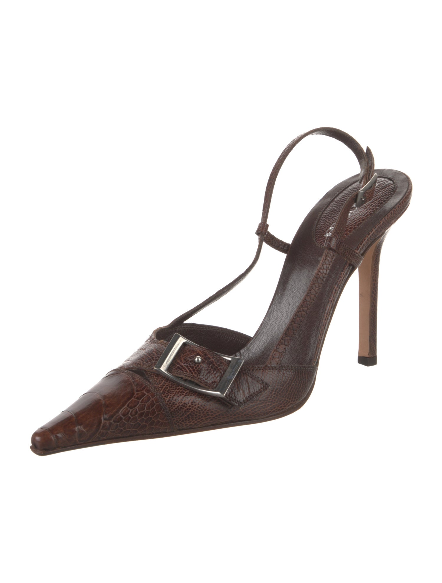 Sergio Rossi Leather Slingback Pumps