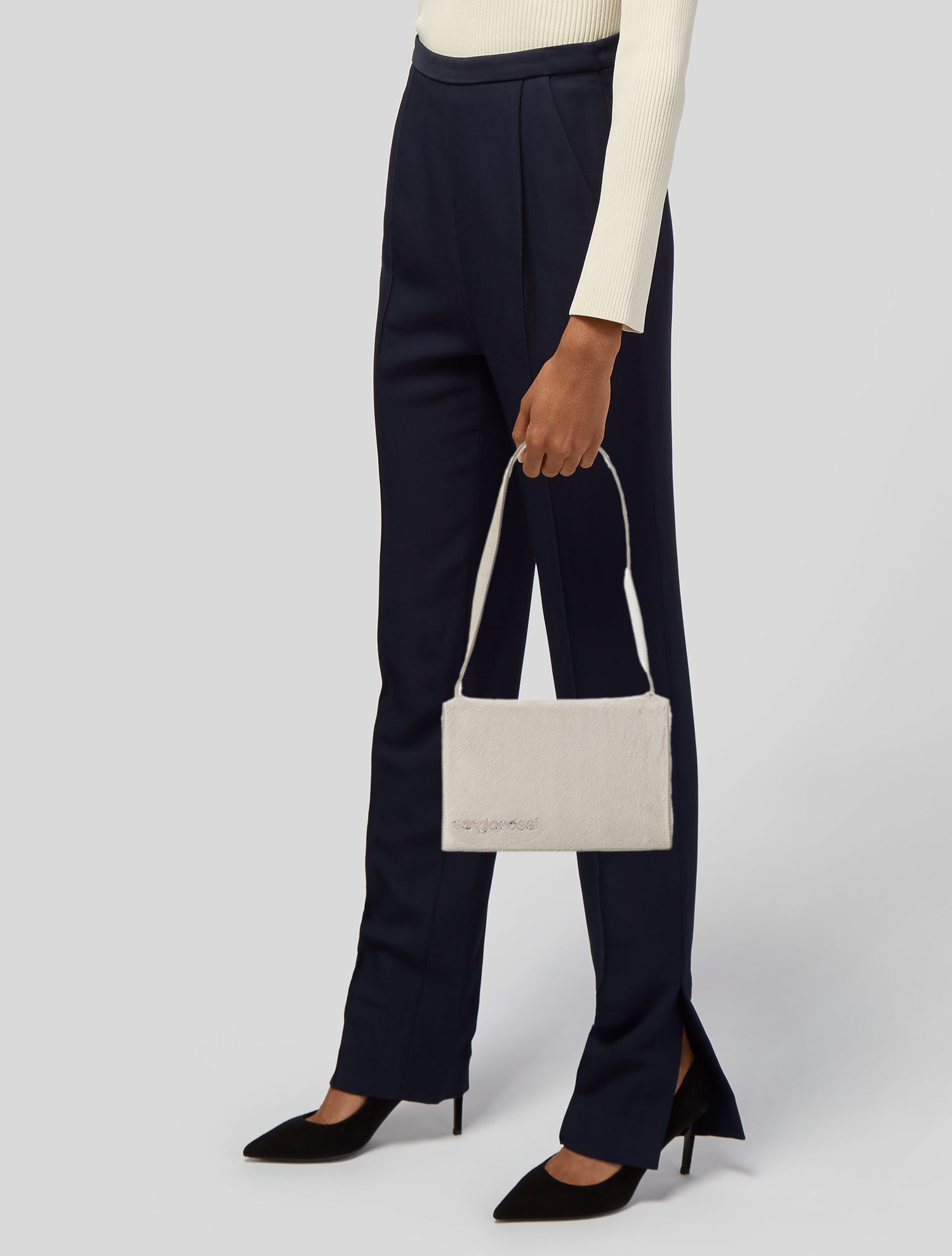 Sergio Rossi Ponyhair Shoulder Bag