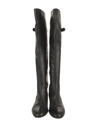 Sergio Rossi Leather Riding Boots
