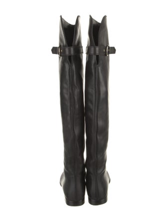 Sergio Rossi Leather Riding Boots