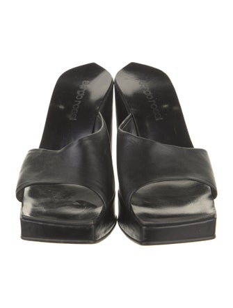 Sergio Rossi Leather Slides