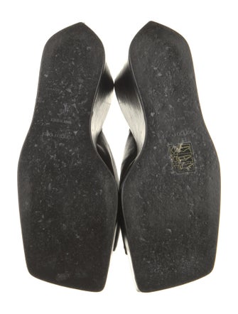 Sergio Rossi Leather Slides