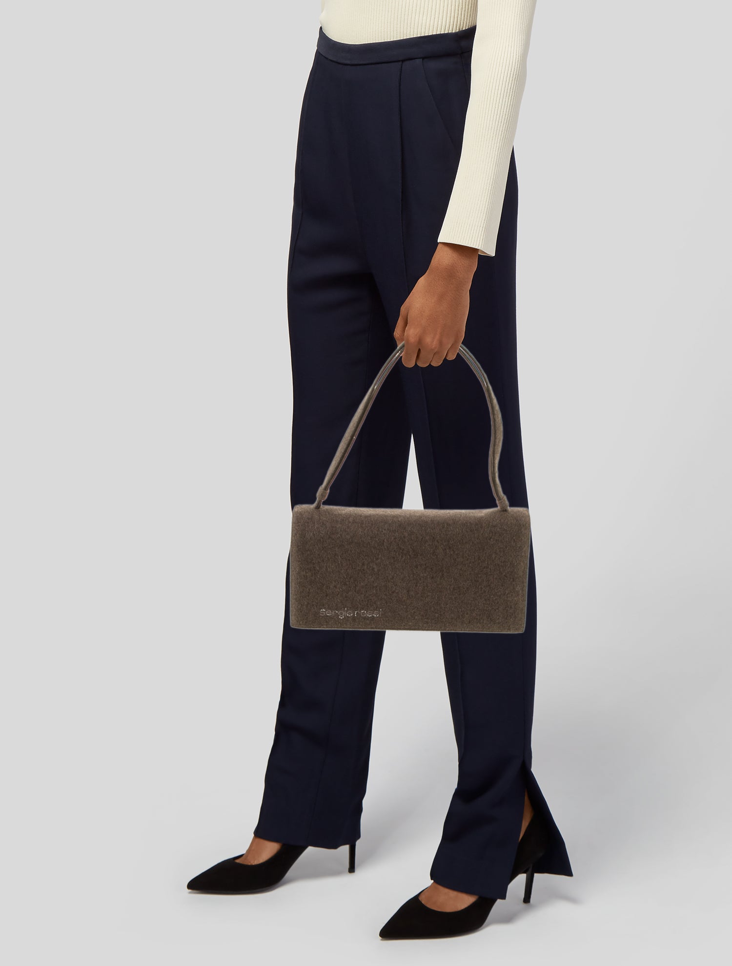 Sergio Rossi Wool Shoulder Bag