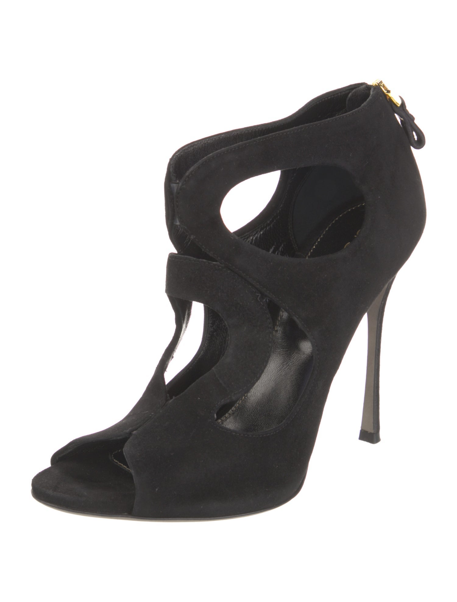 Sergio Rossi Suede T-Strap Sandals