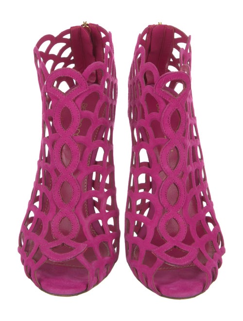 Sergio Rossi Suede Cutout Accent Pumps