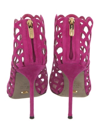 Sergio Rossi Suede Cutout Accent Pumps