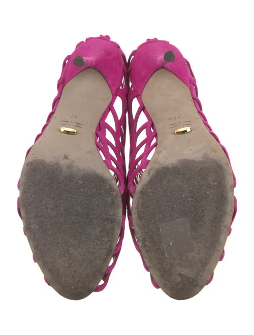 Sergio Rossi Suede Cutout Accent Pumps