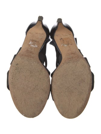 Sergio Rossi Patent Leather Slingback Sandals