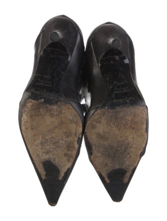 Sergio Rossi Leather Embroidered Accent Boots