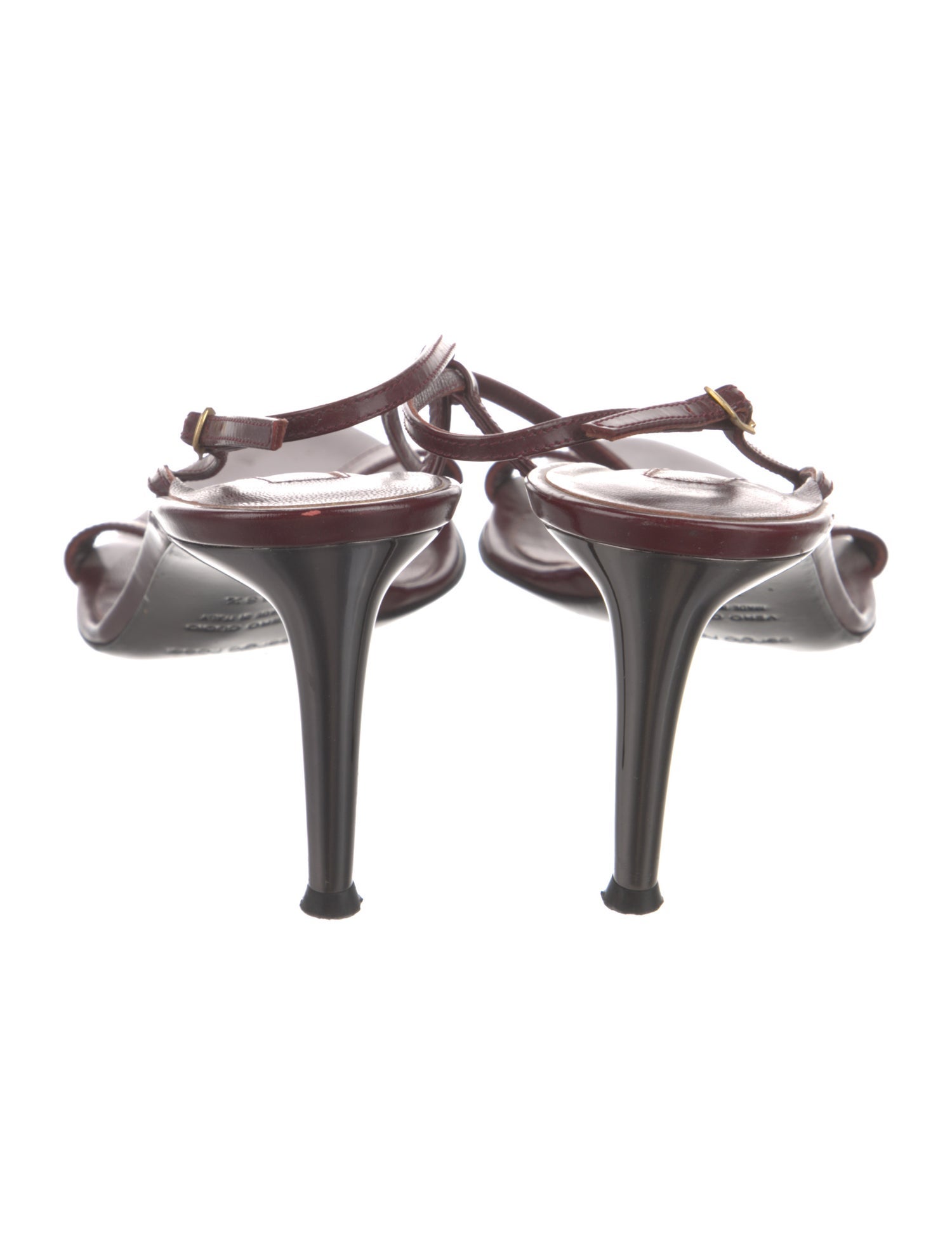 Sergio Rossi Leather Slingback Sandals