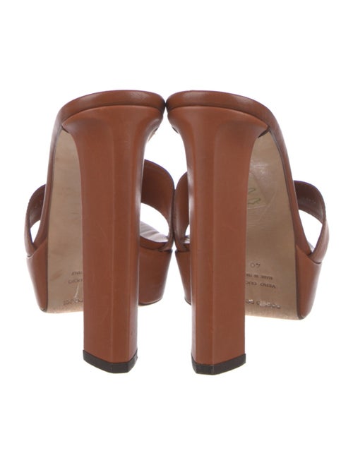 Sergio Rossi Leather Slides