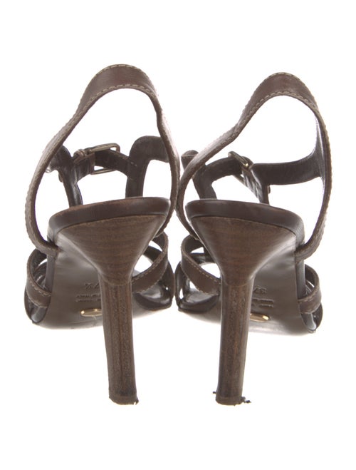 Sergio Rossi Leather Slingback Sandals