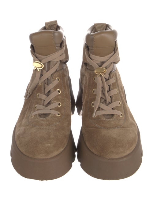 Sergio Rossi Suede Lace-Up Boots